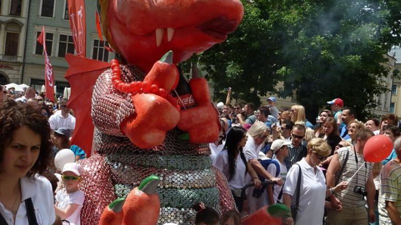 Parada smoków w Krakowie