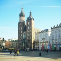 Jesień na Rynku w Krakowie