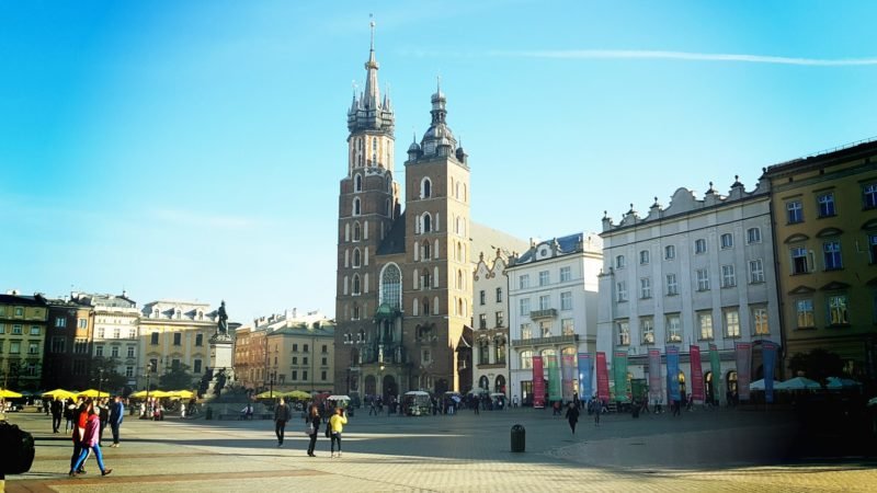 Jesień na Rynku w Krakowie