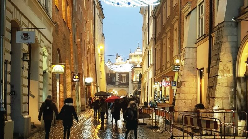 Ulica sienna Kraków Boże Narodzenie